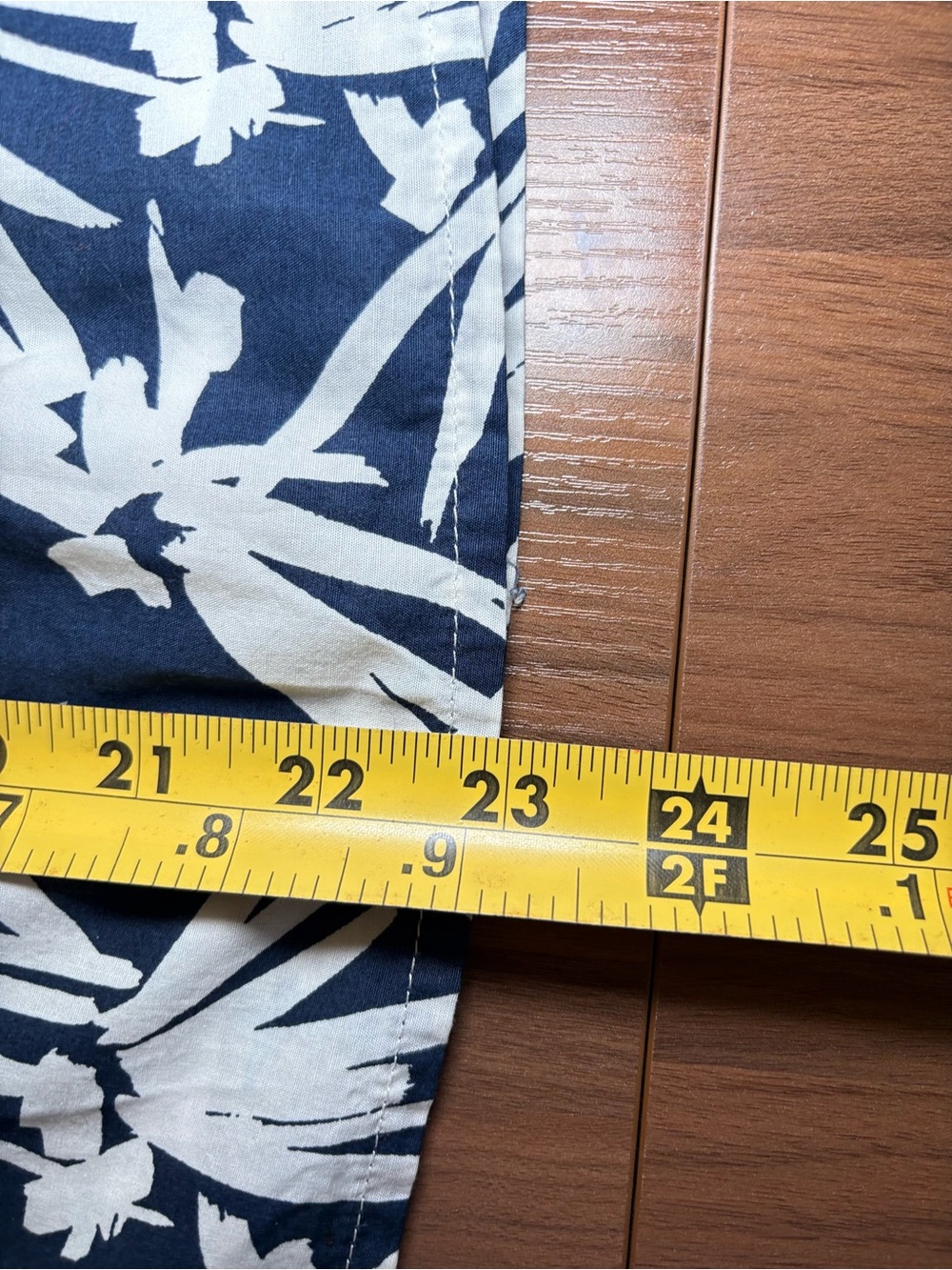 Ann Taylor Navy & White Tropical Palm Print A-Line Skirt | Summer Resort Coastal - Picture 9 of 9